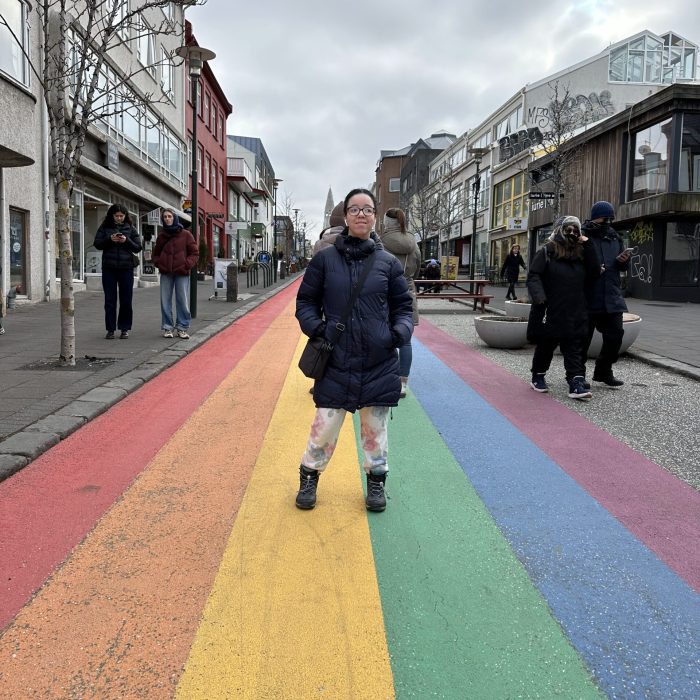 Island, Reykjavik, Regnbue